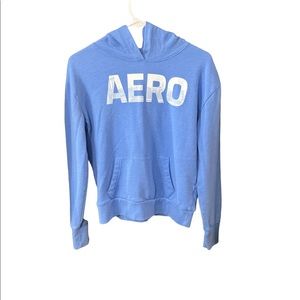 3/$30 🖤 Aeropostale blue aero landscape hoodie size small